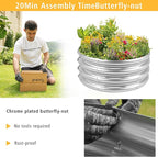 Garden Galvanized Raised Garden Bed Kit - Metal Planter Boxes for Vegetables/Herbs/Flowers, Heavy-Duty Steel Outdoor Garden Box with Reinforced Edges(4X4X1FT)
