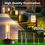 Solar Pathway Lights Outdoor, 2 Pack Upgraded Outdoor Solar Lights for Outside Super Bright Up to 12Hrs, IP65 Waterproof Solar Garden Lights for Yard Path Walkway Decor Landscape Lighting