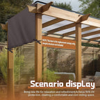 Universal Pergola Replacement Canopy Outdoor Canopy Shade Cover Waterproof Shade Top Cover for Outdoor Patio Porch Backyard(12 x 9 ft,Coffee)