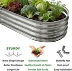 Galvanized Raised Garden Bed for Outdoor: 4X2X1ft Durable Metal Vegetable Plant Container Kit（2 Pack）