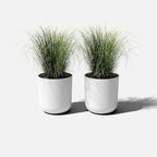 Veradek Mason Series Lima Planter - Round Planter for Indoor or Outdoor Porch/Garden | Made from Plastic-Stone Composite with Drainage Holes | Modern Décor for Succulents, Flowers, Small Plants