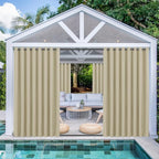 HolidayIdeas Outdoor Curtains for Patio Waterproof 4 Panels 110x84 by HolidayIdeas