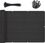 Sunny Guard Customized 2'6''x26' Black Balcony Privacy Screen, 90% Shade by SUNNYGUARD