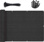 Sunny Guard Customized 2'6''x28' Black Balcony Privacy Screen, 90% Shade by SUNNYGUARD
