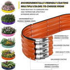 Galvanized Metal Planter Round Raised Garden Bed Kit for Gardening Outdoor，3x3x1ft Grow Garden Box Raised Flower Bed，Round Galvanized Planter Outdoor Large Metal Fire Pit Ring