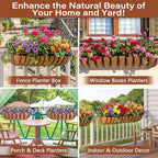 Legigo 4PCS 36 Inch Natural Trough Coco Coir Liners Planters Replacement, Pre-Formed Window Basket Coconut Coir Fiber Liner for Garden Window Flower Box Pots, Fence Trough Planter, Wall Planter Basket