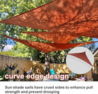 SUNLAX Custom Size 10'x15'x18' Red (Terra) Sun Shade Sail Right Triangle UV Block Sunshade for Backyard Yard Deck Patio Garden Outdoor Facility (Customized)
