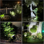 WdtPro Upgraded Bright Solar Lights Outdoor Waterproof, Auto ON/Off Solar Spot Lights Outdoor, Dusk to Dawn Spotlights, Adjustable Landscape Lighting for Yard Tree Path Garden, Cool White, 6 Pack