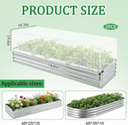 2 Pack Garden Netting for Raised Beds, 74.8" x 39.3" x 19.6" Garden Bed Insect Bird Netting Cover, Raised Garden Bed Plant Cover Mesh Pest Barrier Screen for Protecting Vegetables Fruits Flowers