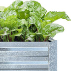 Galvanized Steel Garden Bed 3-Pack, 8x4x1ft Large Raised Planter Box for Vegetables, Outdoor Metal Garden Kit with Overlapping Side Panels, Strong & Stable