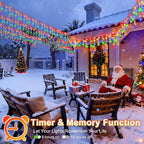 String Lights, 400 LED, 33 ft, Multicolor, 8 Lighting Modes