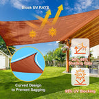 SUNLAX Sun Shade Sail 12' x 12' x 12' Terra Red Triangle Canopy Sail Shade Cover UV Block Permeable Sunshade Outdoor for Patio Backyard (We Make Custom Size)