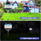 (Set of 2) Solar Power Deck LED Light Clip-On Yard Security Sign Spotlight (Large Capacity Battery, Max14 Hours Working)