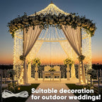 String Curtain Lights, 900 LED, Warm White, 29.5 x 9.8 Ft