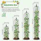 Tower Obelisk Garden Trellis for Climbing Plant，6.2FT/74.4" Rustproof Metal Potted Plant Climbing Support for Indoor Outdoor Flowers Vegetable Fruits Vines Support （1pcs）