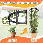 65 Inch Garden Trellis for Climbing Plants Outdoor, Mushroom Top Trellis for Potted Plants, Vines, Roses, Clematis, and Vegetables, Plant Trellis Support 2 Pack