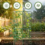 65" Tall Cucumber Trellis for Raised Bed, Garden Trellis for Climbing Plants Outdoor, U-Shape Metal Arch Vegetables Trellis Plant Support for Zucchini Squash Vines