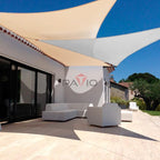 Patio Paradise 2' x 2' x 2' Sun Shade Sail Triangle Canopy Shade Cloth Fabric Sunlight Block Patio Pergola Cover HDPE Deck Awning for Outdoor Backyard Roof Shading, Gray