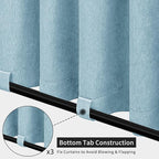 Easy-Going Linen Look Outdoor Curtains Waterproof Windproof Porch Curtains, Soft Thicken Outdoor Privacy Curtains for Patio, Gazebo, Grommet Top and Tab Bottom Drape, 1 Panel, 54x108 inch, Sky Blue