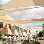 E&K Sunrise 16' x 16' x 16' Sun Shade Sail Triangle Canopy Shade Cover UV Block for Patio Backyard Garden Outdoor (Sand)