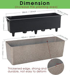 GardenBasix Elongated Self Watering Planter Pots Window Box 5.5 x 16 inch Indoor Home Garden Modern Decorative Planter Pot for All House Plants Flowers Herbs (Coffee,1-Pack)