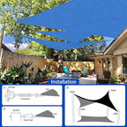 SUNNY GUARD Sun Shade Sail 12'x12'x12' Triangle Silver Grey UV Block Sunshade for Backyard Yard Deck Patio Garden Outdoor Activities and Facility(We Make Custom Size)