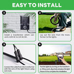LED Well Light Kit, 6 Pack In Ground Landscape Lights and 100W Transformer and 100FT Cable and 30 Wire Connectors, 12V IP67 Waterproof Aluminum for Patio Pathway Lawn 6W 580LM