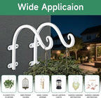 4 Pack 12Inch Plant Hanger, Sturdy Hanging Plant Bracket Hooks Outdoor, Bird Feeder Hanger for Bird Feeders, Planters, Lanterns, Wind Chimes Indoor Outdoor (White)
