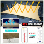Amgo 10' x 10' x10' Turquoise Triangle Sun Shade Sail Outdoor Canopy Awning UPF50+ AGTAPRT12, 95% UV Blockage, Water & Air Permeable, Commercial Standard Heavy Duty (We Make Custom Size)