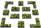 A ANLEOLIFE 12-Piece 18 Inch Tall Raised Garden Beds Kit, L-Shaped, Square & Rectangular Metal Planters for Flexible Backyard Layouts, Quartz Grey