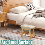 Foot Stools Ottoman, Small Soft Footrest Ottoman with Wood Legs, Sofa Footrest Extra Seating for Living Room Entryway Office