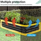 Vengarus 10x3x1FT (2 Pack) Galvanized Raised Garden Bed Kit, Outdoor Metal Planter Box for Vegetables, Rectangular Steel Container, Easy Assembly (Black)