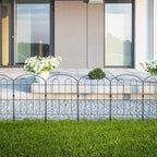 28 Pack Decorative Garden Fence Outdoor 24in x 30ft Coated Metal RustProof - Image 2