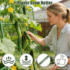 Miory Cucumber Trellis for Raised Beds, 48 x 63 Inch Metal U-Frame Garden Trellis for Climbing Plants Outdoor with Climbing Net, Plant Support for Cucumber Tomato Bean Pea