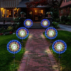 Solar Garden Firework Lights Outdoor Waterproof 4 Pack Solar Powered Art Stake Twinkle Outside Solar Lighting Upgrad 180 LED Sparklers Lights for Yard Party Decorations (Colorful)