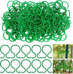 Hysagtek 100 Pcs Plant Support Clips - Heavy Duty Garden Clips for Tomatoes, Vines & Climbing Plants - Reusable Green Plastic Plant Ties
