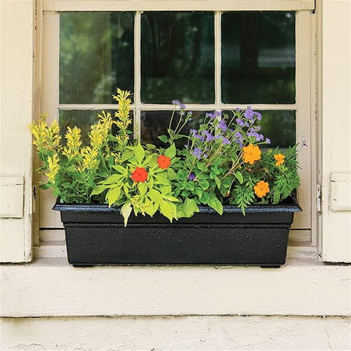 (#16248 Countryside Flower Box – Black - 24"