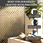 Metal Privacy Screen Outdoor 72x44in (6FT) – Rustproof Steel Decorative Fence Panel, Weatherproof Garden Divider for Patio, Backyard & Balcony, Metal Panels for AC Unit or Trash Bin Enclosure