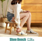 Foot Stool, Foot Stool Small, Ottoman Foot Rest, Wood Stool for Living Room, Bedroom, and Kitchen