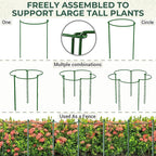 LEOBRO Plant Support, 8 PCS Peony Cages and Supports, Plant Stakes, Plant Supports for Indoor Plants, Outdoor Plants, Monstera Hydrangea Support Cage, 10" W x 24" H