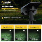 Ensenior Solar Spotlights Outdoor, 56 LEDs Brightness Adjustable 6500K LED Solar Garden Lights, Halloween Christmas Landscape Lighting for Flag/Yard/Pathway, IP65 Waterproof - 6 Pack