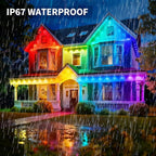 Permanent Outdoor Lights, 300ft Smart Eave Lights with RGB LED Light, IP67 Waterproof, App Control, DIY RGB Light for House Halloween Decorations