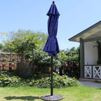 Sunnyglade 9Ft Patio Umbrella Outdoor Table Umbrella with 8 Sturdy Ribs (Navy Blue)
