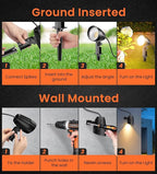 MEIKEE 7W 800LM Low Voltage Landscape Lighting, 12V 24V 2700K Warm White LED Landscape Lights IP66 Waterproof Outdoor Spot Lights for Garden Pathway Wall Tree Fence 2-Pack