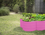 Plant & Plot Galvanized Raised Garden Beds Outdoor // 3×3×1 ft Planter Raised Beds for Gardening, Vegetables, Flowers // Large Metal Garden Box (Pink) // Patented Tool-Free Design