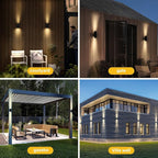 Solar Outdoor Lights, 3000K 700LM Solar Wall Lights Outdoor Up and Down - Image 5