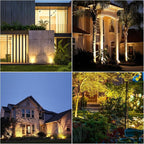 Low Voltage Landscape Lights IP65 Waterproof 7W 700LM LED Outdoor Lighting with Connectors for Garden Yard Pathway Pool | 12V 24V 2700K Tree Spotlights | Warm White - 6 Pack