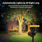 Solar Lights Outdoor Spot Light: 4 Pack 120°&180° Adjustable Bigger LED Solar Spot Lights Outdoor Waterproof - Landscape Lighting Spotlights for Garden, Yard, Pathway, Tree, Flag, Wall (Warm White)