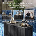 80 Gallon Waterproof Resin Deck Box, UV Resistant Outdoor Storage - Image 5