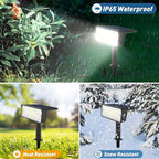 T-SUN Solar Spot Lights Outdoor, 8 Pack 49LED Landscape Spotlights, 2 Lighting Modes Auto ON/Off Solar Lights for Trees, Garden, Yard, Pathway, Driveway(White)